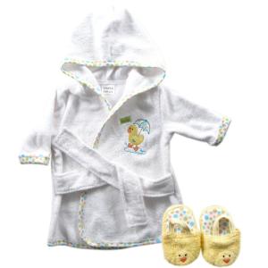 imageLuvable Friends Unisex Baby Cotton Terry Bathrobe Turtle One SizeYellow