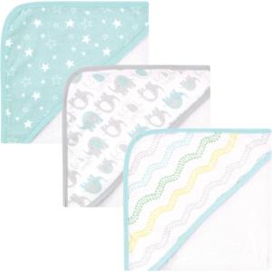 imageLuvable Friends Unisex Baby Cotton Terry Hooded Towels Blue Whale One SizeBasic Elephant