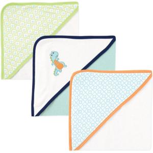 imageLuvable Friends Unisex Baby Cotton Terry Hooded Towels Blue Whale One SizeDinosaur