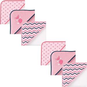 imageLuvable Friends Unisex Baby Cotton Terry Hooded Towels Foxy 6Piece One SizeFoxy 6piece