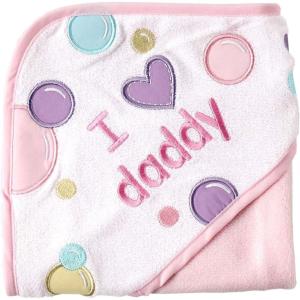 imageLuvable Friends Unisex Baby Hooded Towel and Washcloth Pink Owl One SizePink Dad