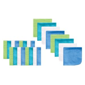 imageLuvable Friends Unisex Baby Super Soft Bundle Washcloths Girl Feathers One SizeBlue