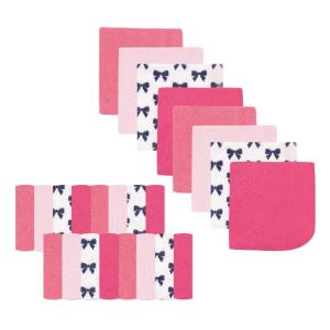 imageLuvable Friends Unisex Baby Super Soft Bundle Washcloths Girl Feathers One SizeBows