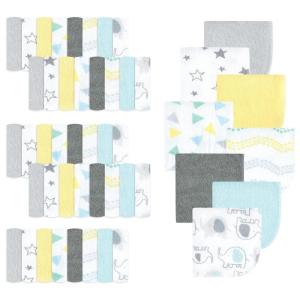 imageLuvable Friends Unisex Baby Super Soft Bundle Washcloths Girl Feathers One SizeBoy Basic Elephant