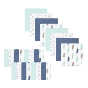 imageLuvable Friends Unisex Baby Super Soft Bundle Washcloths Girl Feathers One SizeBoy Feathers