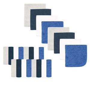 imageLuvable Friends Unisex Baby Super Soft Bundle Washcloths Girl Feathers One SizeBright Blue