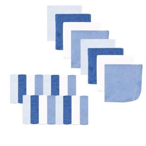 imageLuvable Friends Unisex Baby Super Soft Bundle Washcloths Girl Feathers One SizeClassic Blue