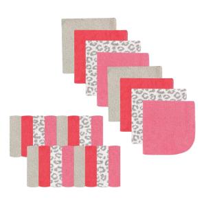 imageLuvable Friends Unisex Baby Super Soft Bundle Washcloths Girl Feathers One SizeLeopard