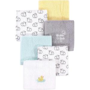 imageLuvable Friends Unisex Baby Super Soft Cotton Washcloths Dinosaur One SizeDuck