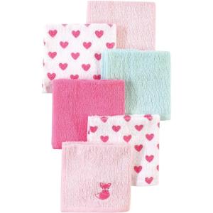 imageLuvable Friends Unisex Baby Super Soft Cotton Washcloths Dinosaur One SizeFox and Hearts