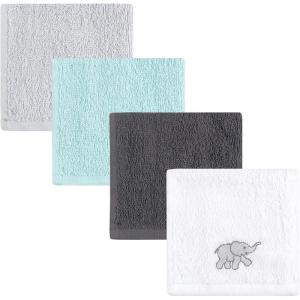 imageLuvable Friends Unisex Baby Super Soft Cotton Washcloths Dinosaur One SizeGray Elephant