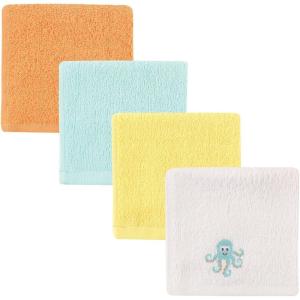imageLuvable Friends Unisex Baby Super Soft Cotton Washcloths Dinosaur One SizeOctopus