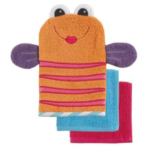 imageLuvable Friends Wash Mitt and Washcloths Orange Fish 2 Count