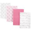imageLuvable Friends Cotton Poly Flannel Burp Cloths Multipack Girl Feathers 8Pack One SizeBird 8pack