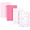 imageLuvable Friends Cotton Poly Flannel Burp Cloths Multipack Girl Feathers 8Pack One SizeBirdies 8pack