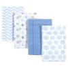 imageLuvable Friends Cotton Poly Flannel Burp Cloths Multipack Girl Feathers 8Pack One SizeBlue 8pack