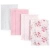 imageLuvable Friends Cotton Poly Flannel Burp Cloths Multipack Girl Feathers 8Pack One SizeFloral 8pack