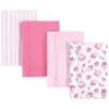 imageLuvable Friends Cotton Poly Flannel Burp Cloths Multipack Girl Feathers 8Pack One SizeGarden 8pack