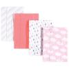 imageLuvable Friends Cotton Poly Flannel Burp Cloths Multipack Girl Feathers 8Pack One SizeGirl Clouds 8pack