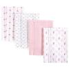 imageLuvable Friends Cotton Poly Flannel Burp Cloths Multipack Girl Feathers 8Pack One SizeGirl Feathers 8pack
