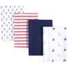 imageLuvable Friends Cotton Poly Flannel Burp Cloths Multipack Girl Feathers 8Pack One SizeSailboat 8pack