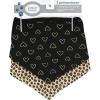 imageLuvable Friends Dog Reversible Pet Dog and Cat Bandana Bibs 2pk Botanical Leopard One SizeLeopard Hearts