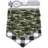 imageLuvable Friends Dog Reversible Pet Dog and Cat Bandana Bibs 2pk Botanical Leopard One SizePlaid Camo