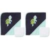 imageLuvable Friends Unisex Baby Cotton Hooded Towel and Washcloth Floral One SizeTurtle