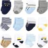imageLuvable Friends Unisex Cotton Rich Baby Terry Socks 24PackBulldozer