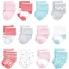 imageLuvable Friends Unisex Cotton Rich Baby Terry Socks 24PackCoral Dots