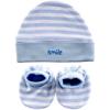 imageLuvable Friends Baby Girls Cap and Booties SetBlue
