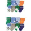 imageLuvable Friends Baby Grow with Me Cotton Terry SocksBlue Green 16pack