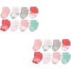 imageLuvable Friends Baby Newborn and Baby Terry Socks MultipackCoral Dot 16piece