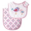 imageLuvable Friends Bib and Burp Cloth Set Pink BirdsPink Birds