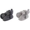 imageLuvable Friends Boy Cozy Fleece Booties 2Pack Charcoal Neutral Gray 06 Months