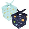 imageLuvable Friends Dog Reversible Pet Dog and Cat Bandana Bibs 2pk Botanical Leopard One SizeBanana Space