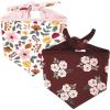 imageLuvable Friends Dog Reversible Pet Dog and Cat Bandana Bibs 2pk Botanical Leopard One SizeBotanical Burgundy Floral