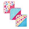 imageLuvable Friends Print Hooded Towels Pink Butterflies 3 CountPink Butterflies