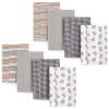 imageLuvable Friends Unisex Baby Cotton Flannel Burp Cloths Bull Dog 8Pack One SizeBull Dog 8pack