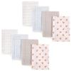 imageLuvable Friends Unisex Baby Cotton Flannel Burp Cloths Bull Dog 8Pack One SizeFoxes 8 Pack