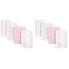 imageLuvable Friends Unisex Baby Cotton Flannel Burp Cloths Girl Feathers One Size Pack of 2
