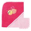 imageLuvable Friends Unisex Baby Cotton Hooded Towel and Washcloth Floral One SizeBee