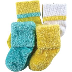 imageLuvable Friends 4 Pack Classic Fuzzy SocksYellow