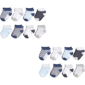 imageLuvable Friends Baby Fun Essential Socks MultipackGray Blue Chevron 16piece
