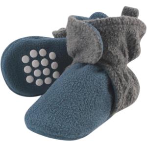 imageLuvable Friends Baby Girls Cozy Fleece BootiesCoronet Blue Heather Charcoal