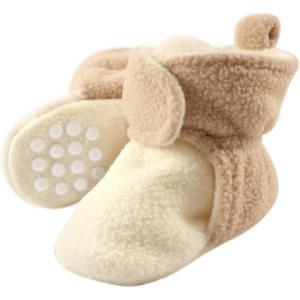imageLuvable Friends Baby Girls Cozy Fleece BootiesCream Tan
