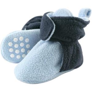 imageLuvable Friends Baby Girls Cozy Fleece BootiesLight Blue Navy