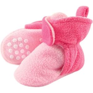imageLuvable Friends Baby Girls Cozy Fleece BootiesLight Pink Dark Pink