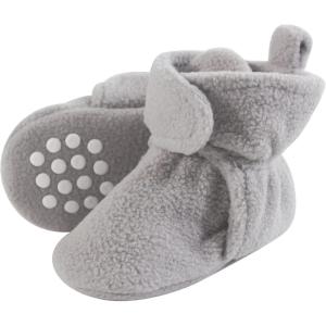 imageLuvable Friends Baby Girls Cozy Fleece BootiesNeutral Gray
