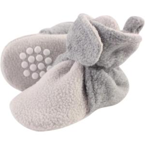 imageLuvable Friends Baby Girls Cozy Fleece BootiesNeutral Gray Light Gray